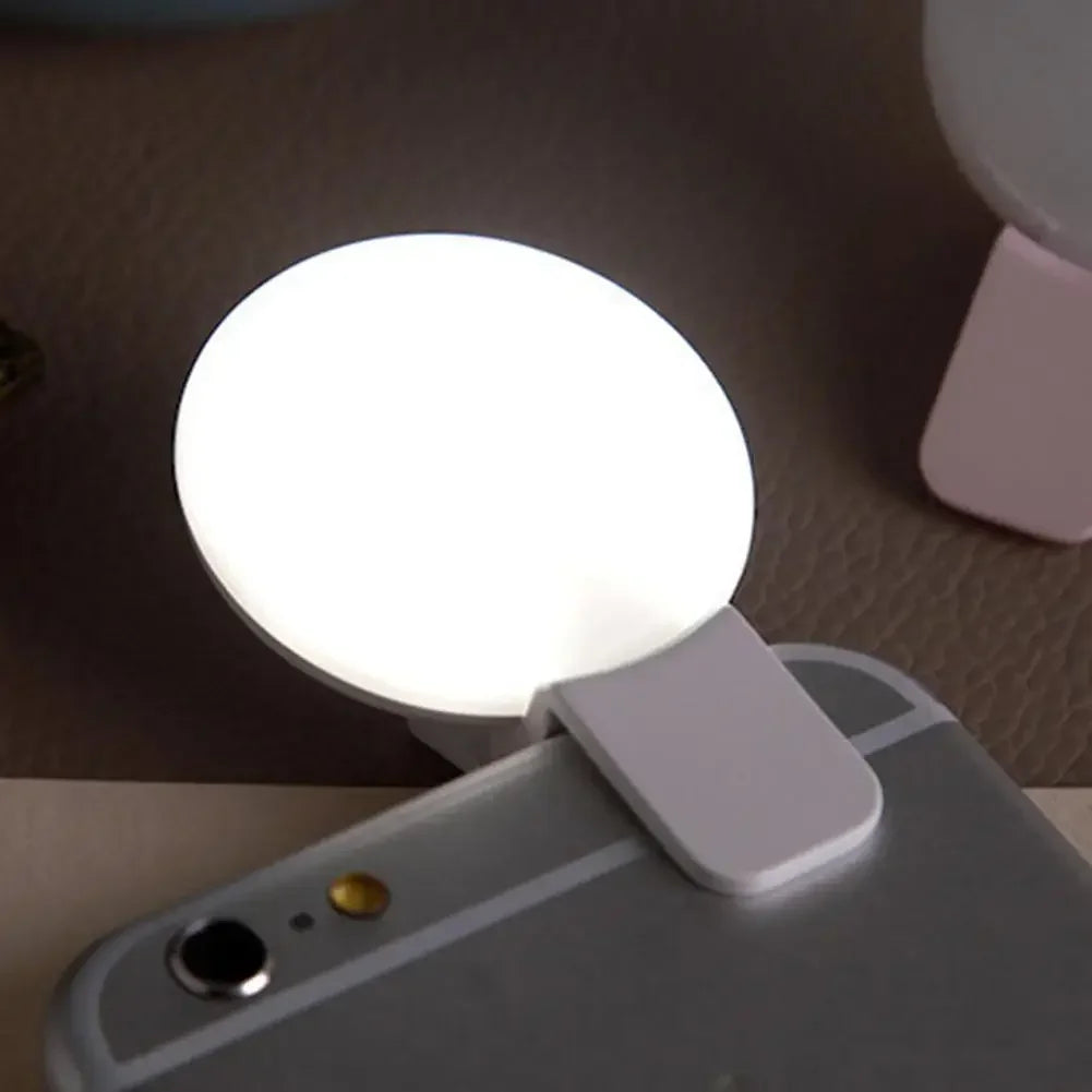 Portable LED Selfie Ring Light with 3-Level Brightness Adjustment