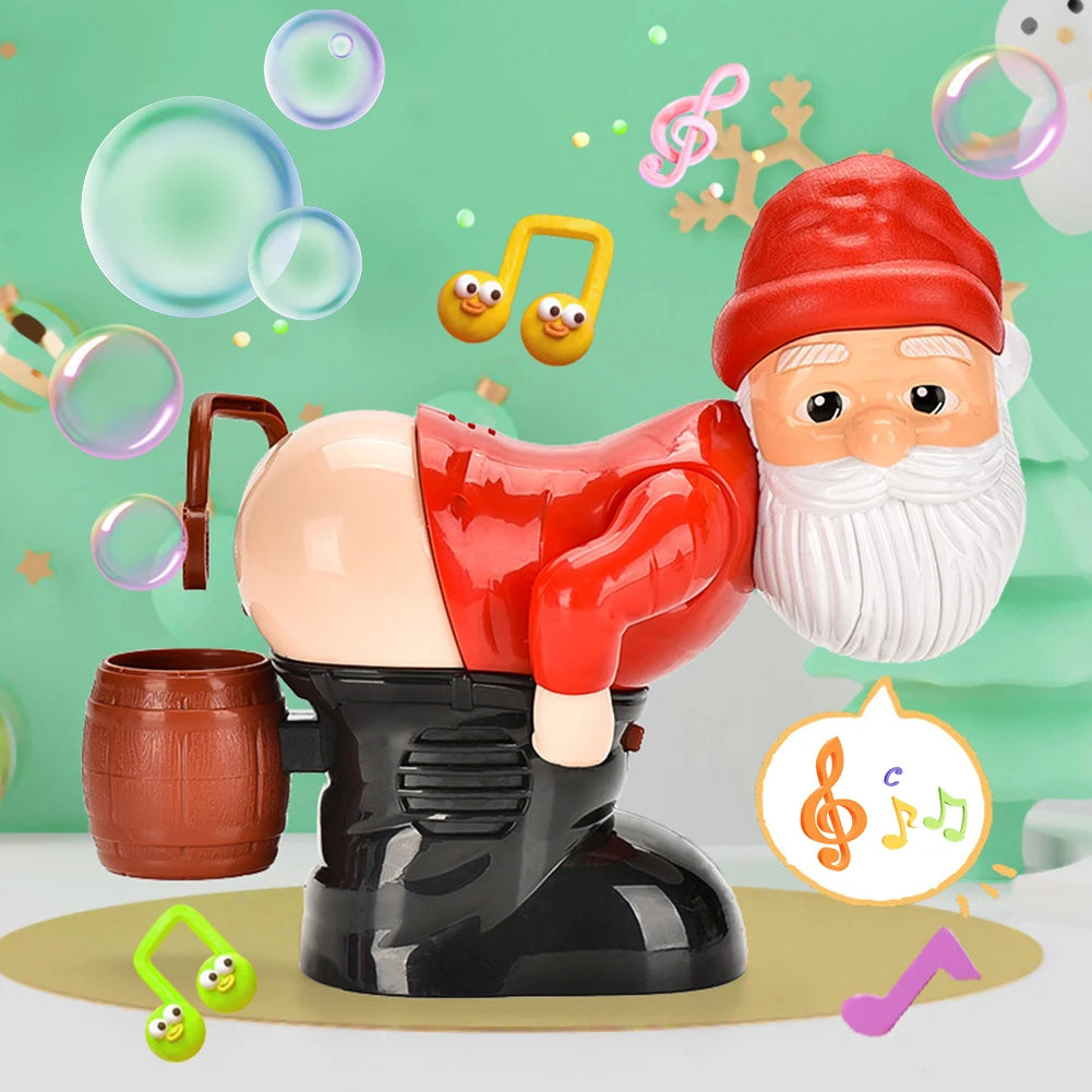 Santa Claus Automatic Bubble Blower – Christmas Bubble Machine with Music & Lights