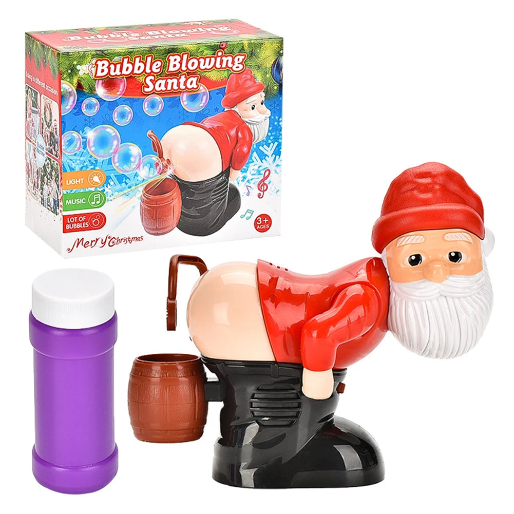 Santa Claus Automatic Bubble Blower – Christmas Bubble Machine with Music & Lights