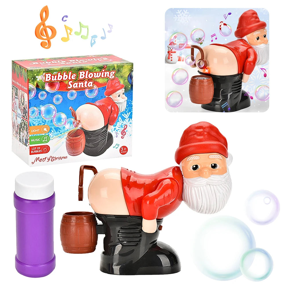Santa Claus Automatic Bubble Blower – Christmas Bubble Machine with Music & Lights
