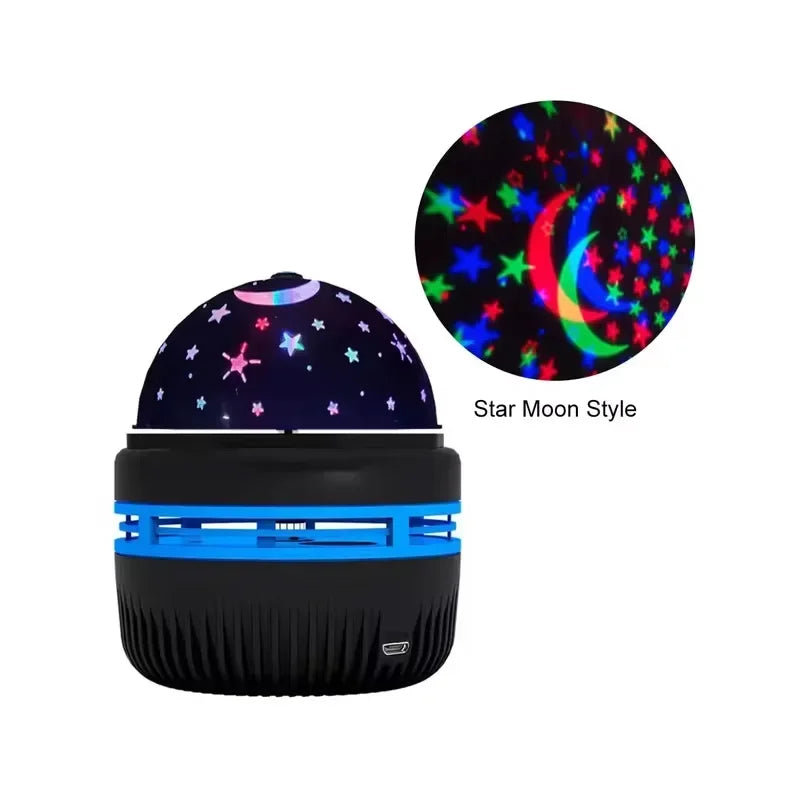 Magic Ball Star Projector Night Light – 360° Rotating LED Moon & Stars Lamp