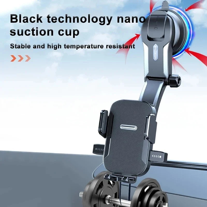 Universal Car Phone Holder – Dashboard & Windshield Mount for GPS Navigation