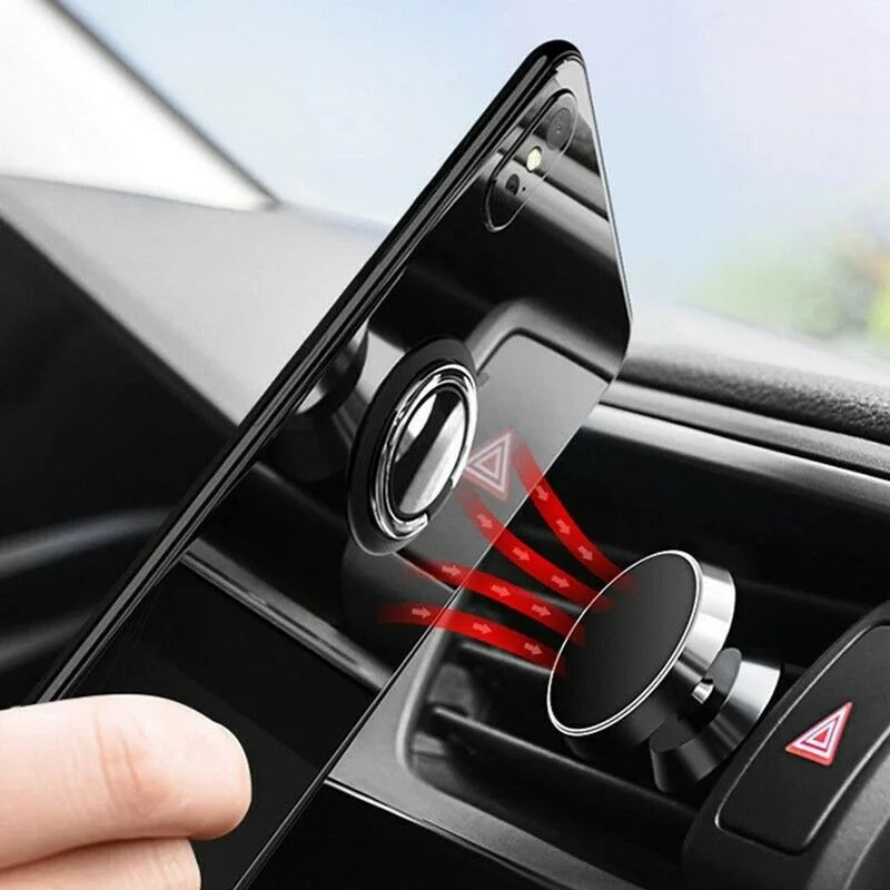 360° Rotating Magnetic Phone Ring Holder & Car Mount