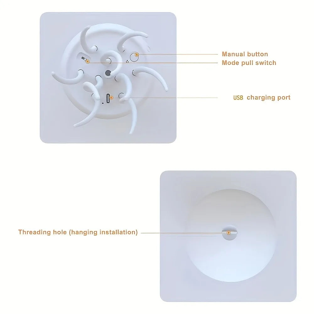 Jellyfish Night Light – USB Rechargeable Floating Lamp with Voice Control & 5-Color Lighting
