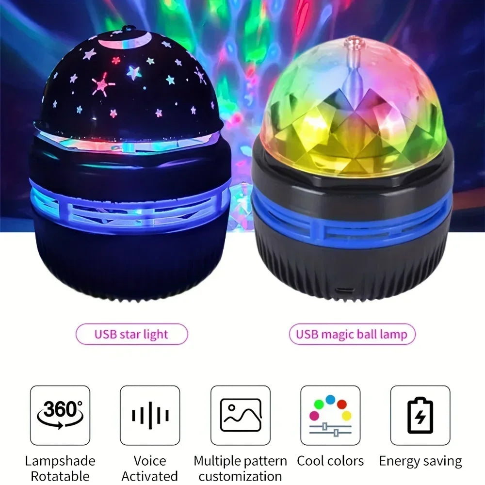 LED Galaxy Star Projector Light – Multicolor Night Lamp with Remote Control